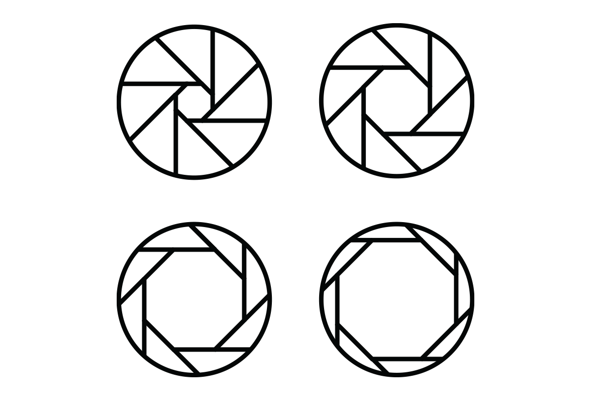 diagrams of a camera shutter
