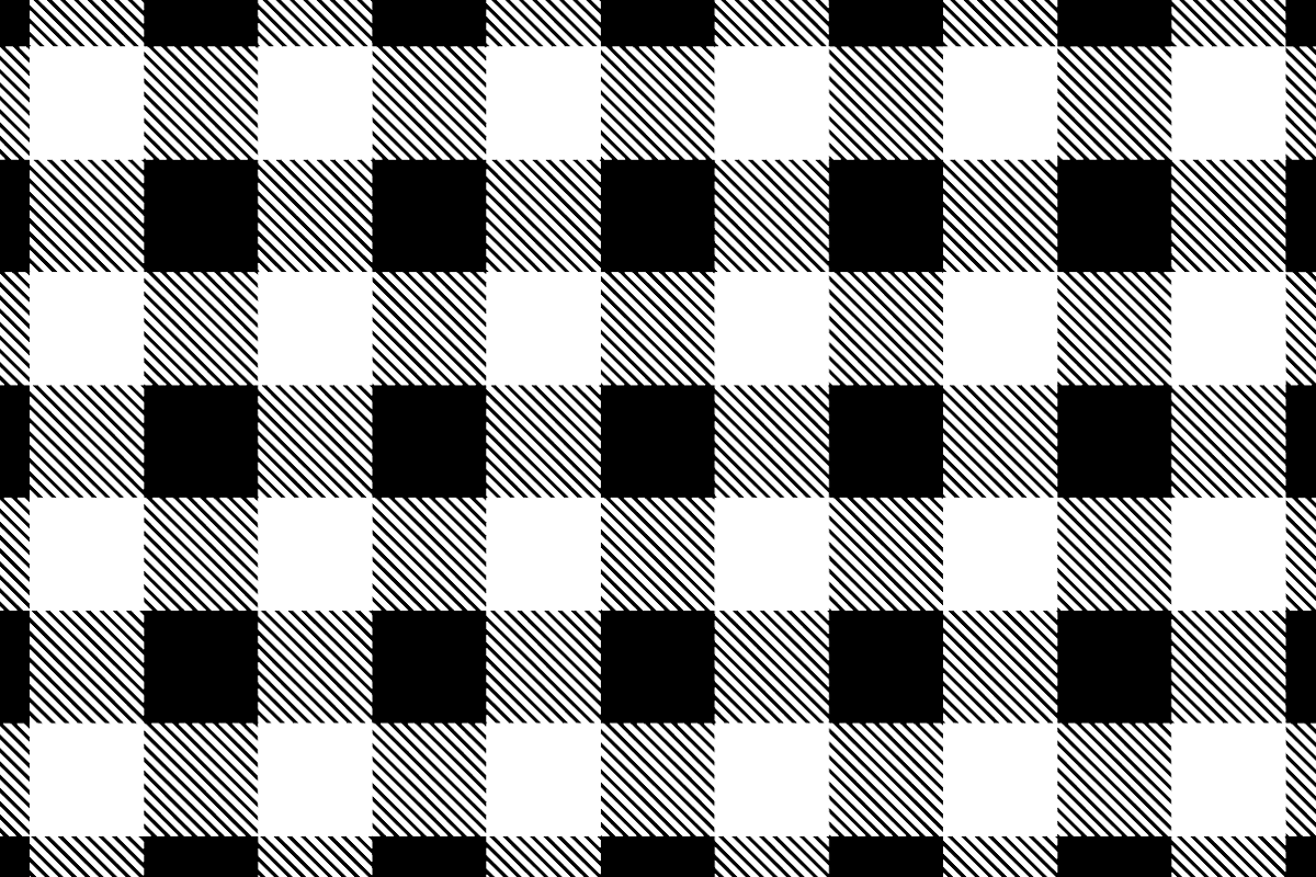 a checked pattern tablecloth