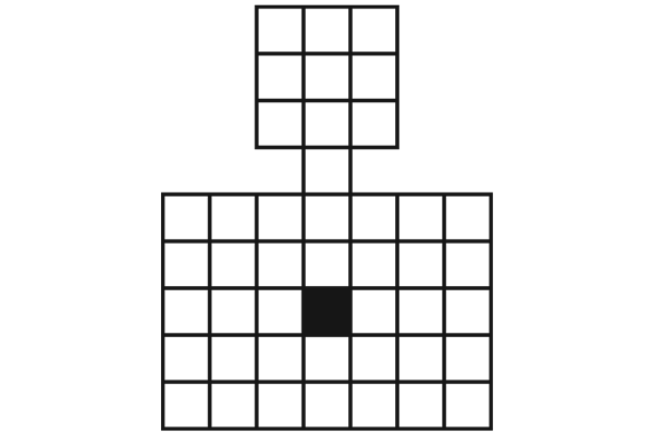 an illustration of a gridded person