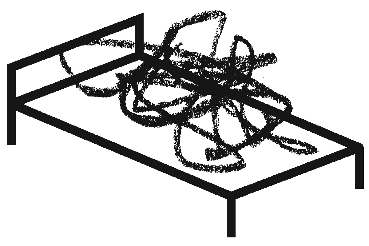 an illustration of a bed