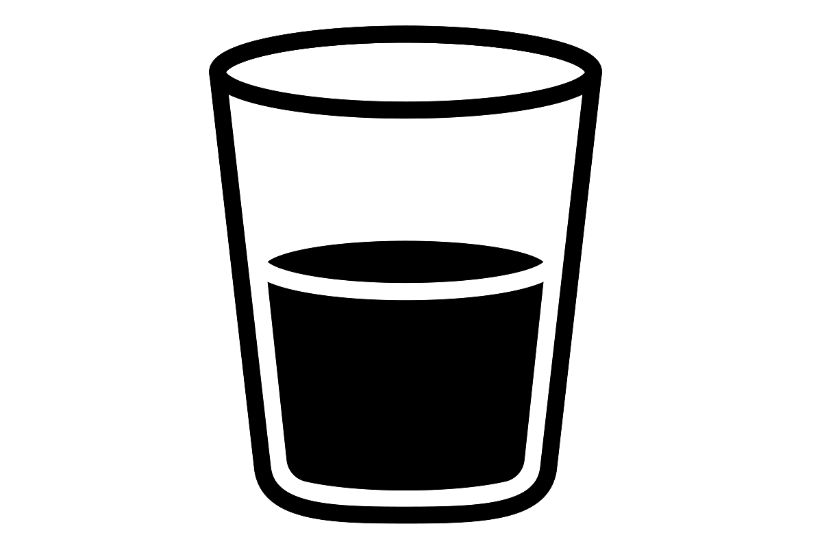 a glass half full or a glass half empty